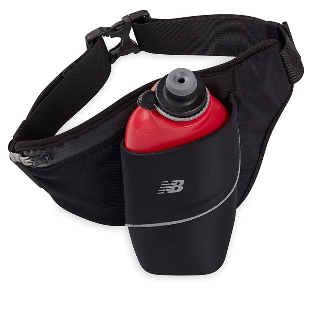 New Balance Triangle Hydration Pack Running Belt - 18 oz. Water Bottle (Clean)